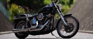 Preview wallpaper harley davidson, bike, motorcycle, side view