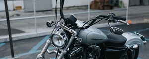 Preview wallpaper harley davidson, bike, motorcycle, front view, headlight