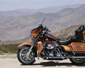 Preview wallpaper harley davidson, motorcycle, bike, view