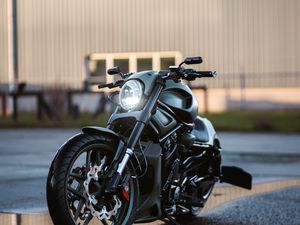 Preview wallpaper harley davidson vrod custom, harley davidson, bike, headlight