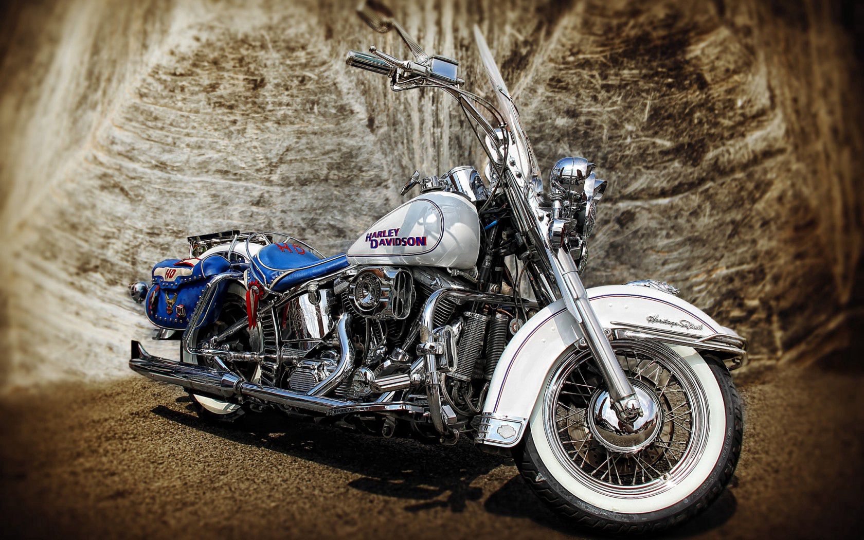 Download wallpaper 1680x1050 harley-davidson, hdr, motorcycle hd background