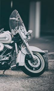 Preview wallpaper harley-davidson, motorcycle, bike, side view, wheel