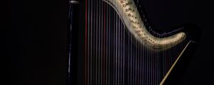 Preview wallpaper harp, strings, music, dark