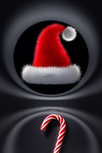 Preview wallpaper hat, cande, santa, santa claus, new year, christmas