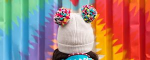 Preview wallpaper hat, colorful, heart, wall