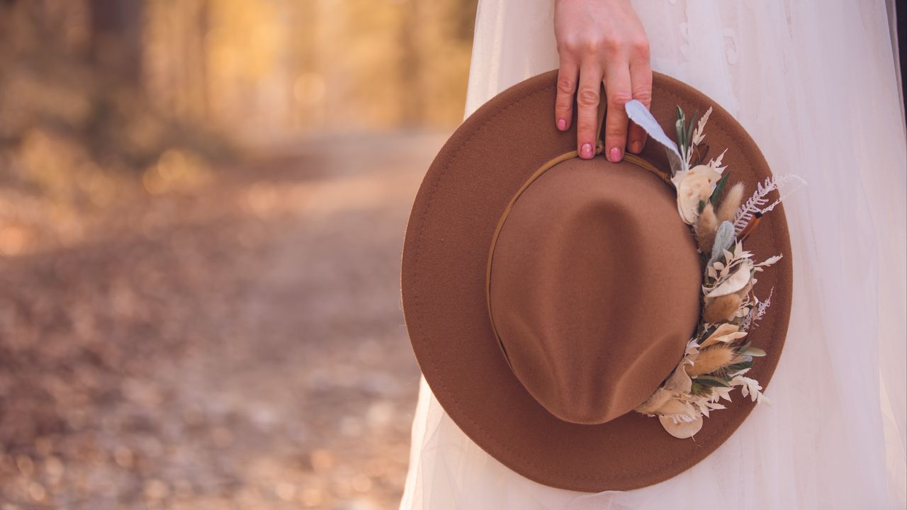 Wallpaper hat, flowers, hand, girl, style