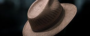 Preview wallpaper hat, straw, dark