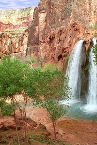 Preview wallpaper havasu falls, arizona, canyon, trees, greens