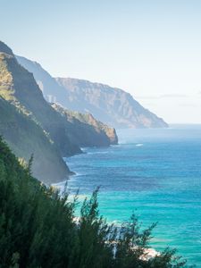 Preview wallpaper hawaii, mountains, ocean