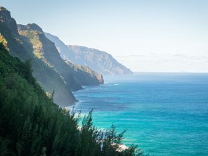 Preview wallpaper hawaii, mountains, ocean