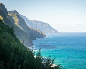 Preview wallpaper hawaii, mountains, ocean