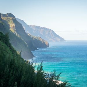 Preview wallpaper hawaii, mountains, ocean