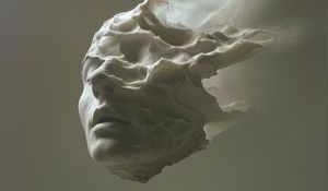 Preview wallpaper head, sculpture, waves