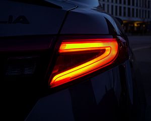 Preview wallpaper headlight, car, evening