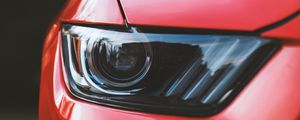 Preview wallpaper headlight, car, red, front view