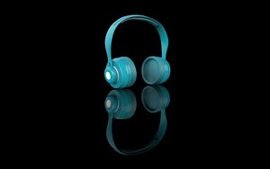 Preview wallpaper headphones, audio, blue, sound, technology