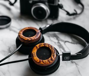 Preview wallpaper headphones, audio, camera, style, music