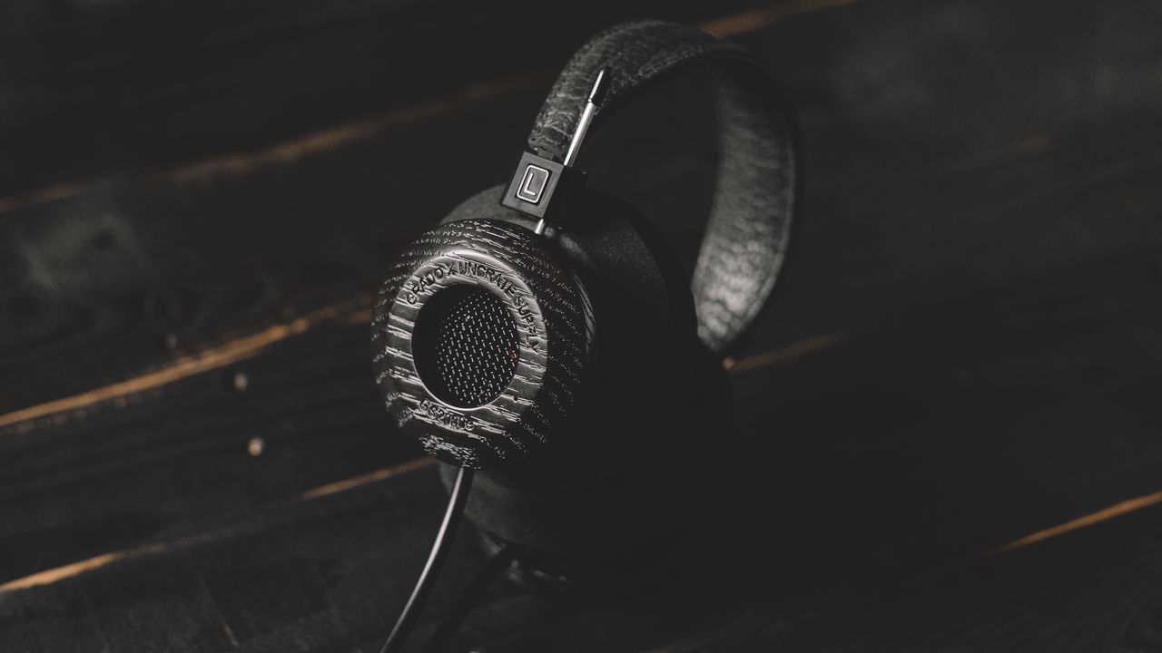 Wallpaper headphones, audio, dark, stylish