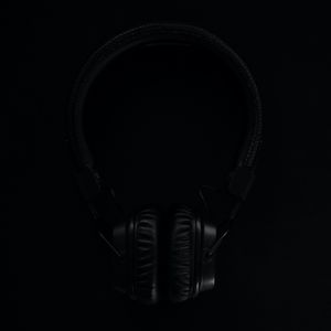 Preview wallpaper headphones, black, dark, music