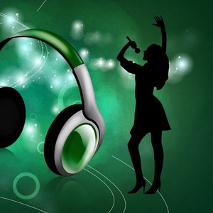 Preview wallpaper headphones, boy, girl, dance, singer, break dance
