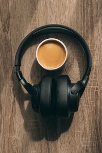 Preview wallpaper headphones, cup, coffee