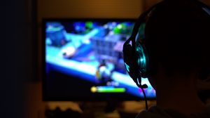 Preview wallpaper headphones, headset, gaming, glowing, dark, gamer