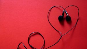 Preview wallpaper headphones, music, heart, headset