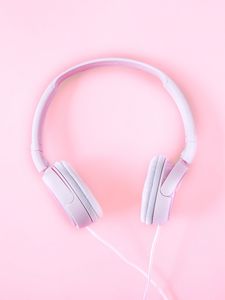 Preview wallpaper headphones, pink, tender