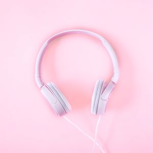 Preview wallpaper headphones, pink, tender
