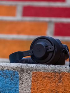 Preview wallpaper headphones, surface, stone