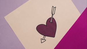 Preview wallpaper heart, arrow, love, paper