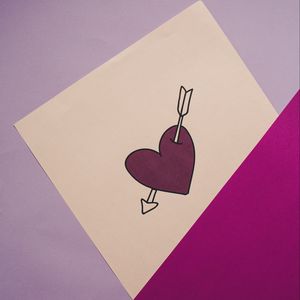 Preview wallpaper heart, arrow, love, paper