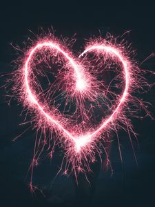 Preview wallpaper heart, art, sparks