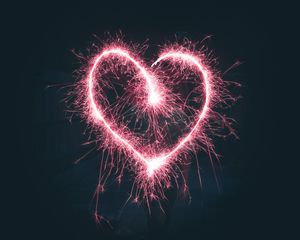 Preview wallpaper heart, art, sparks