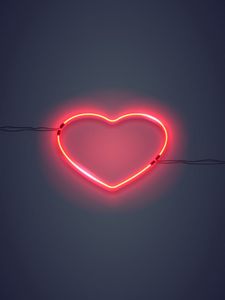 Preview wallpaper heart, backlight, neon