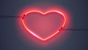 Preview wallpaper heart, backlight, neon