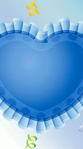 Preview wallpaper heart, blue, pattern, light