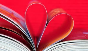 Preview wallpaper heart, book, bright, page, magazine, feelings