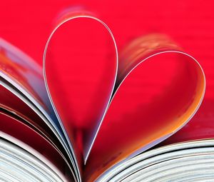 Preview wallpaper heart, book, bright, page, magazine, feelings