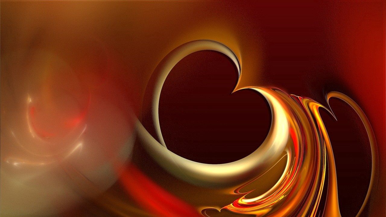 Wallpaper heart, brown, orange, love, light