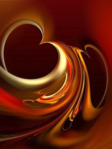 Preview wallpaper heart, brown, orange, love, light