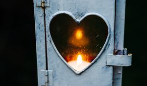 Preview wallpaper heart, candle, fire