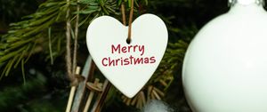 Preview wallpaper heart, christmas tree, decoration, new year, christmas
