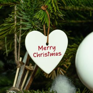 Preview wallpaper heart, christmas tree, decoration, new year, christmas