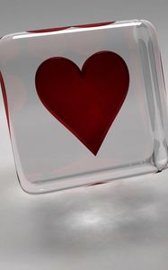 Preview wallpaper heart, cube, colors, glass