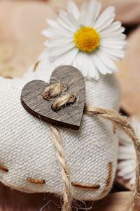 Preview wallpaper heart, daisies, threads, romance