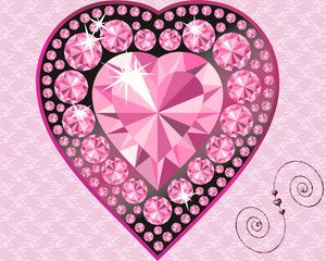 Preview wallpaper heart, diamond, glitter, light