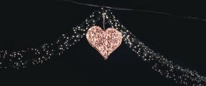 Preview wallpaper heart, garlands, decoration, holiday