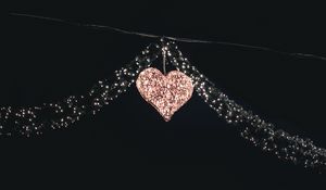 Preview wallpaper heart, garlands, decoration, holiday