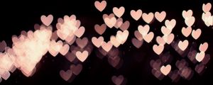 Preview wallpaper heart, glare, blur, dark
